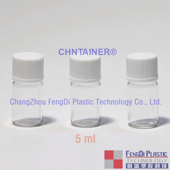 Garrafas de diagnóstico PETG de 3 ml com fechamento forrado de PE