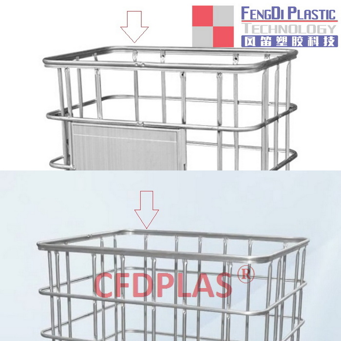 Tubos horizontais superiores galvanizados soldados em forma de P para gaiola de armação de tanque IBC