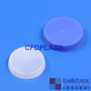 Tampa de parafuso azul com nervuras com nervuras de 63 mm com plugue interno LDPE
