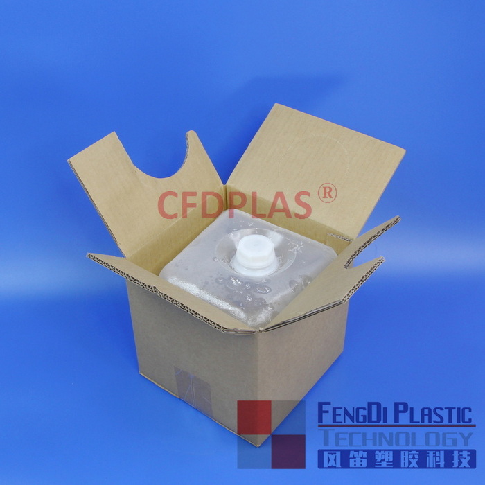 Caixa externa de papelão ondulado cubitainer de 5 litros