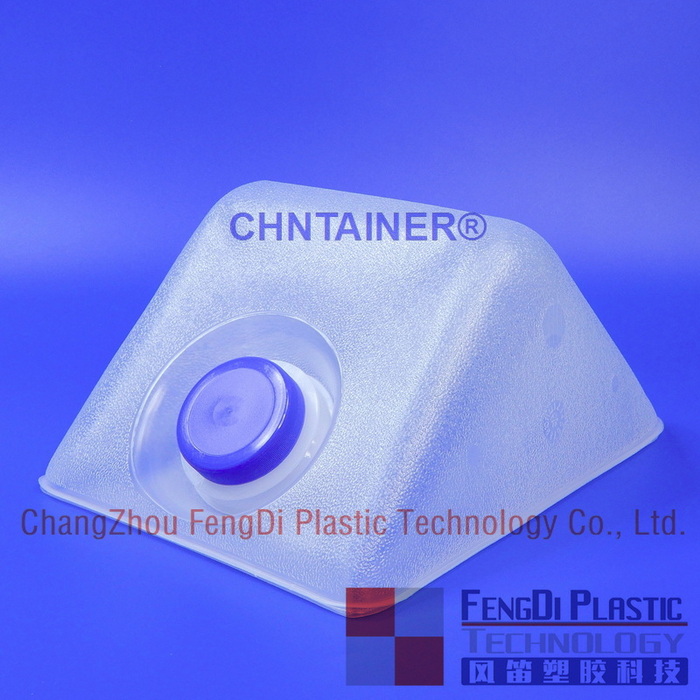 Tampa de parafuso azul com nervuras com nervuras de 63 mm com plugue interno LDPE