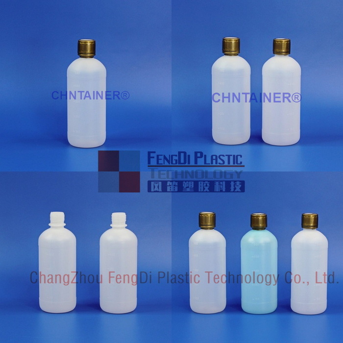Botthe redonda da solução de álcool de 500 ml com tampa de vedação de indução