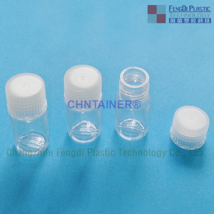 Frascos de diagnóstico PETG de 3ml com fecho revestido de PE